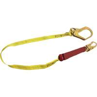 External Energy Absorber Lanyard with 2-1/4" Hook, 6', Snap Hook Center, Snap Hook Leg Ends, Polyester Cintas