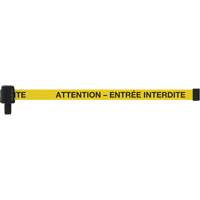 Banni&egrave;re PLUS, Attention - Entr&eacute;e Interdite, 15', Ruban Noir et jaune Cintas
