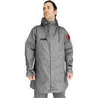 CoreMAX FR 35" Jacket with Attached Hood, Small, Grey Cintas