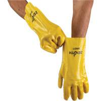Rough-Finish Chemical-Resistant Gloves, Size 9, 12" L, PVC, Interlock Inner Lining, 47-mil Cintas