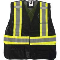 CSA Compliant Surveyor Vest, Black, Medium, Polyester Cintas