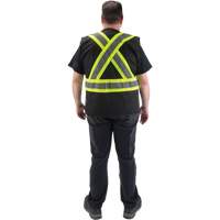 CSA Compliant Surveyor Vest, Black, Medium, Polyester Cintas