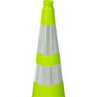 Premium Traffic Cone, 36", Lime Green, 4" & 6" Reflective Collar(s) Cintas