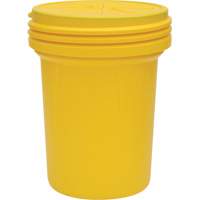 Baril emboîtable de laboratoire en plastique avec couvercle vissable, 30 gal. US, Mobile/Stationnaire Cintas