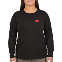 T-shirt &agrave; manches longues avec poches GRIDIRON, Femmes, T-petit, Noir Cintas