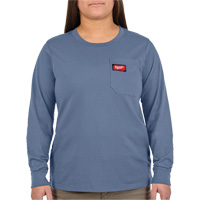 T-shirt &agrave; manches longues avec poches GRIDIRON, Femmes, T-petit, Bleu Cintas