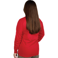 T-shirt &agrave; manches longues avec logo GRIDIRON, Femmes, T-petit, Rouge Cintas