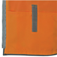 Veste de s&eacute;curit&eacute; pour arpenteur Pioneer avec fermeture &agrave; glissi&egrave;re et dos en maille, Orange haute visibilit&eacute;, Petit, Polyester Cintas
