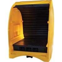 4-Drum Hard Cover Spill Pallet, 68.11" L x 61.61" W x 83.07" H, 1433 lbs. Load Capacity Cintas