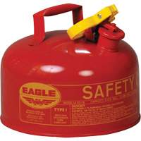 Safety Can for Flammables, Type I, Galvanized Steel, 2 US gal., Red, FM Approved/UL/ULC Listed Cintas