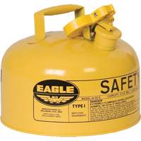 Safety Can for Diesel, Type I, Galvanized Steel, 2 US gal., Yellow, FM Approved/UL/ULC Listed Cintas