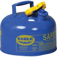 Safety Can for Kerosene, Type I, Galvanized Steel, 2.5 US gal., Blue, FM Approved/UL/ULC Listed Cintas