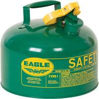 Safety Can for Combustibles, Type I, Galvanized Steel, 2.5 US gal., Green, FM Approved/UL/ULC Listed Cintas