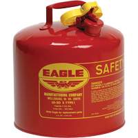 Safety Can for Flammables, Type I, Galvanized Steel, 5 US gal., Red, FM Approved/UL/ULC Listed Cintas