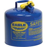 Safety Can for Kerosene, Type I, Galvanized Steel, 5 US gal., Blue, FM Approved/UL/ULC Listed Cintas