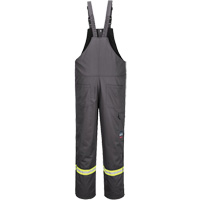 Bizflame&reg; 88/12 Insulated Bib Pants, Cotton/Nylon, Small, Grey Cintas