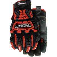 Gants r&eacute;sistants aux chocs rouges Extreme 010R, T-petit, Paume en Microfibre, Poignet Boucle et crochet Cintas