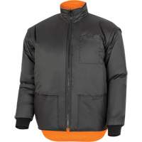 Parka de s&eacute;curit&eacute; d'hiver imperm&eacute;able 7-en-1 5056 Pioneer Yukon, Polyester, Noir/Orange haute visibilit&eacute;, T-petit Cintas