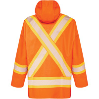 R804 Hurricane Rain Jacket, Small, High Visibility Orange Cintas