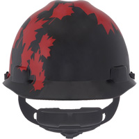 Specialty V-Gard&reg; Hard Hat, Ratchet Suspension, Black/Red Cintas