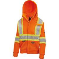 Heavyweight Safety Hoodie, Women's, X-Small, High Visibility Orange Cintas