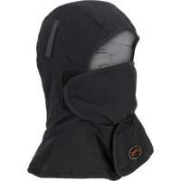 Pioneer 765A Flame-Resistant Quilted Hard Hat Liner with Long Neck & Detachable Mouthpiece, Black/Grey, Cotton/FR-Tech&reg;/Modacrylic/Nylon Cintas