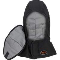 Pioneer 765A Flame-Resistant Quilted Hard Hat Liner with Long Neck & Detachable Mouthpiece, Black/Grey, Cotton/FR-Tech&reg;/Modacrylic/Nylon Cintas