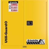 Armoire de s&eacute;curit&eacute; pour produits inflammables Utili-Guard+, 30 gal., 1 Porte(s), 43" La x 44" h x 22" p Cintas
