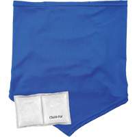 Chill-Its 6482 Cooling Neck Gaiter Bandana with Rechargeable Phase Change Packs, Small/Medium, Blue Cintas