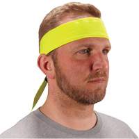 Chill-Its 6702 Cooling Headband with Embedded Polymers & Tie Closure, High Visibilty Lime-Yellow Cintas