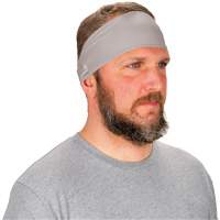 Chill-Its 6634 Performance Knit Cooling Headband, Grey Cintas