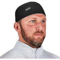 Chill-Its 6630 High-Performance Skull Cap with Terry Cloth Sweatband, Black Cintas