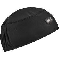 Chill-Its 6630 High-Performance Skull Cap with Terry Cloth Sweatband, Black Cintas