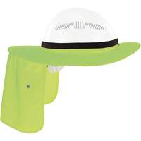 Chill-Its 6661 Universal Hard Hat Brim with Neck Shade, Hi-Vis Lime Cintas