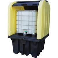 Yellow Roll Top Hardcover Spill Pallet, 65" L x 65" W x 101" H, 5000 lbs. Load Capacity Cintas