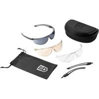 Ensemble de lunettes de s&eacute;curit&eacute; &agrave; protection balistique Gunfire 2.0, Lentille Transparent/Fum&eacute;e/Cuivre, Antibu&eacute;e/Anti-&eacute;gratignures, ANSI Z87+ Cintas
