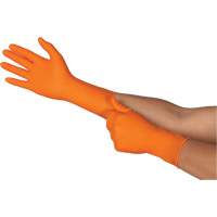 TOUCHNTUFF 93-800 Disposable Gloves, 6.5/7, Latex/Neoprene/Nitrile, 23.6-mil, Powder-Free, Orange Cintas