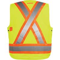Veste haute visibilit&eacute; pour arpenteur, Orange haute visibilit&eacute;, Petit, Polyester Cintas