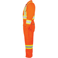 High-Visibility Lined Canvas Overalls, Small, High Visibility Orange Cintas