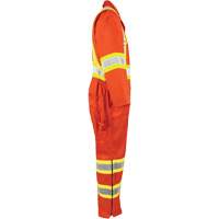 High-Visibility Unlined Coveralls, Small, High Visibility Orange Cintas
