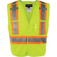High-Visibility 5-Point Tear Away Vest, High Visibility Orange, Medium/Small, Polyester Cintas