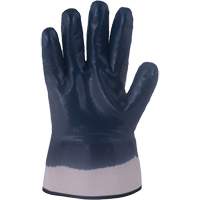 Horizon&reg; Navy Gloves with Pasted Cuffs, Medium, Nitrile Coating, Jersey/Cotton Shell Cintas