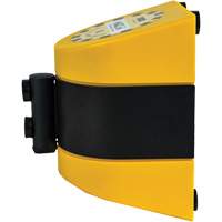 HAZLOK Safety Barrier System, Plastic, Magnetic Mount, 30', Black and Yellow Tape Cintas