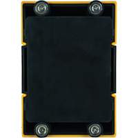 HAZLOK Safety Barrier System, Plastic, Magnetic Mount, 30', Black and Yellow Tape Cintas