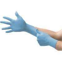 MICROFLEX 92-134 Versatility Disposable Gloves, 5.5/6/X-Small, Nitrile, 2.76-mil/3.94-mil, Powder-Free, Blue, Class 2 Cintas