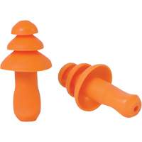 SEALTEC TipGrip Orange TPR Triple-Flange Reusable Earplugs, Uncorded, Bulk - Box, 26 dB dB NRR, One-Size Cintas