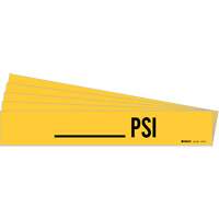 "PSI" Pipe Marker, Self-Adhesive, 2-1/4" H x 14" W, Black on Yellow Cintas