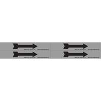 Marqueur de tuyau  Arrow, Autocollant, 1-1/8" h x 7" la, Noir sur aluminium Cintas