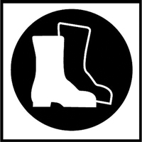 &eacute;tiquettes avec pictogramme Right to Know - Bottes, Vinyle, Feuille, 5/8" lo x 3/4" la Cintas