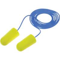 Bouchons d'oreilles n&eacute;on jaune E-A-Rsoft, Vrac - Sac en poly, Avec cordon Cintas